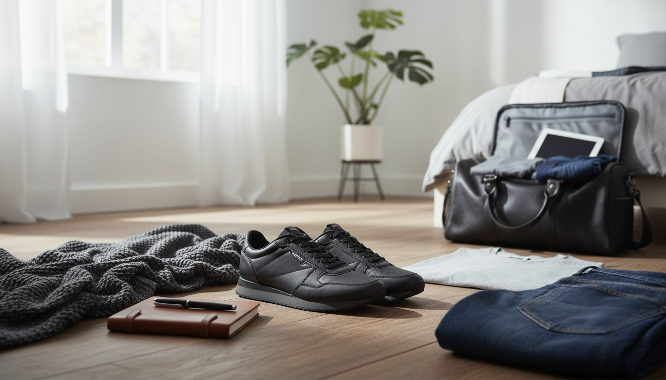 Boss Men’s Black Lace-Up Sneakers: Fall/Winter Ready