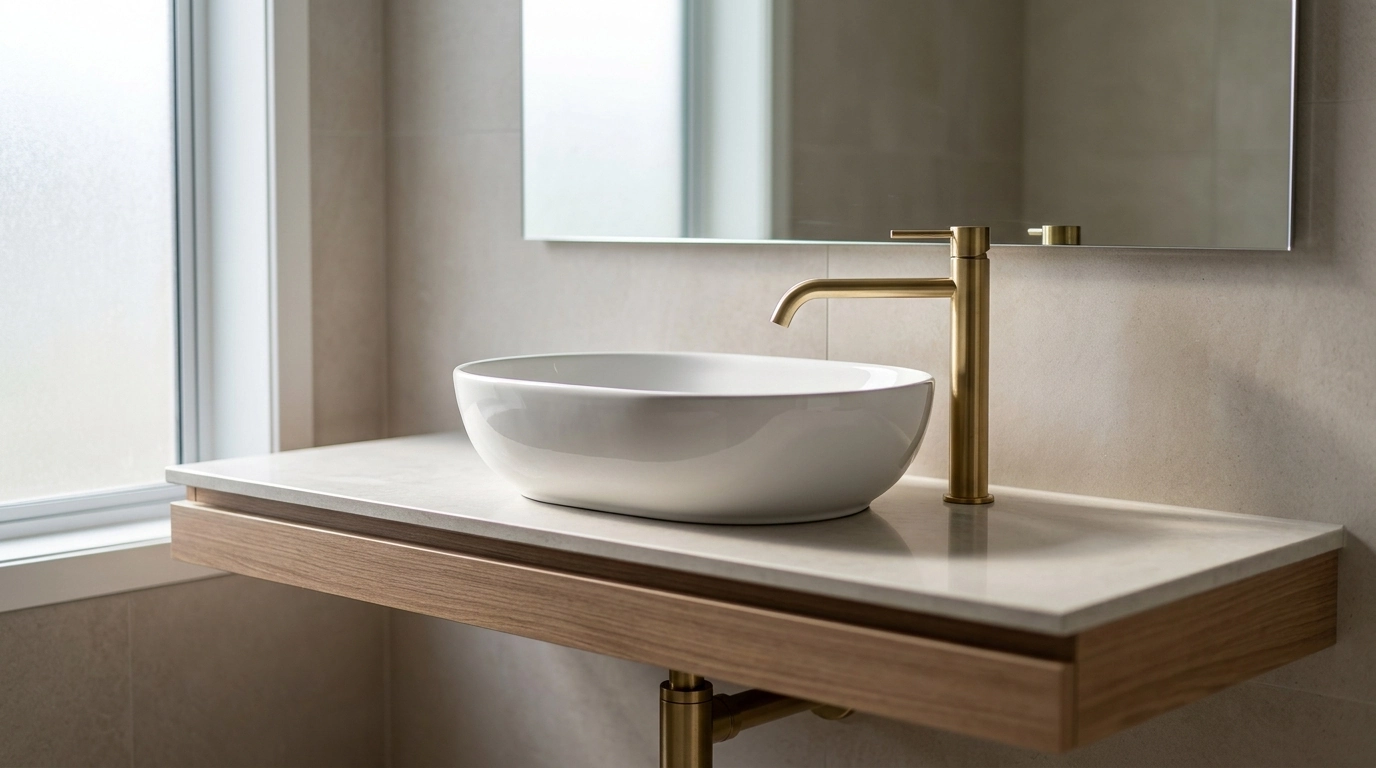 Artful Oval Porcelain Vessel Sink for Modern Vanities